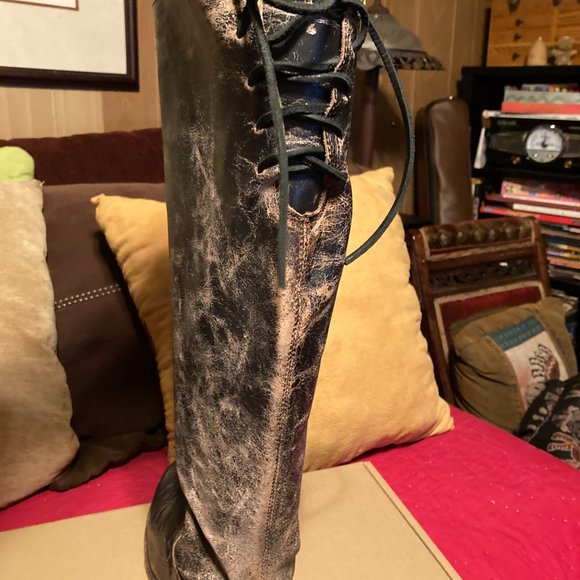 Bed Stu Manchester Distressed Leather boot Lace Up - Picture 5 of 8